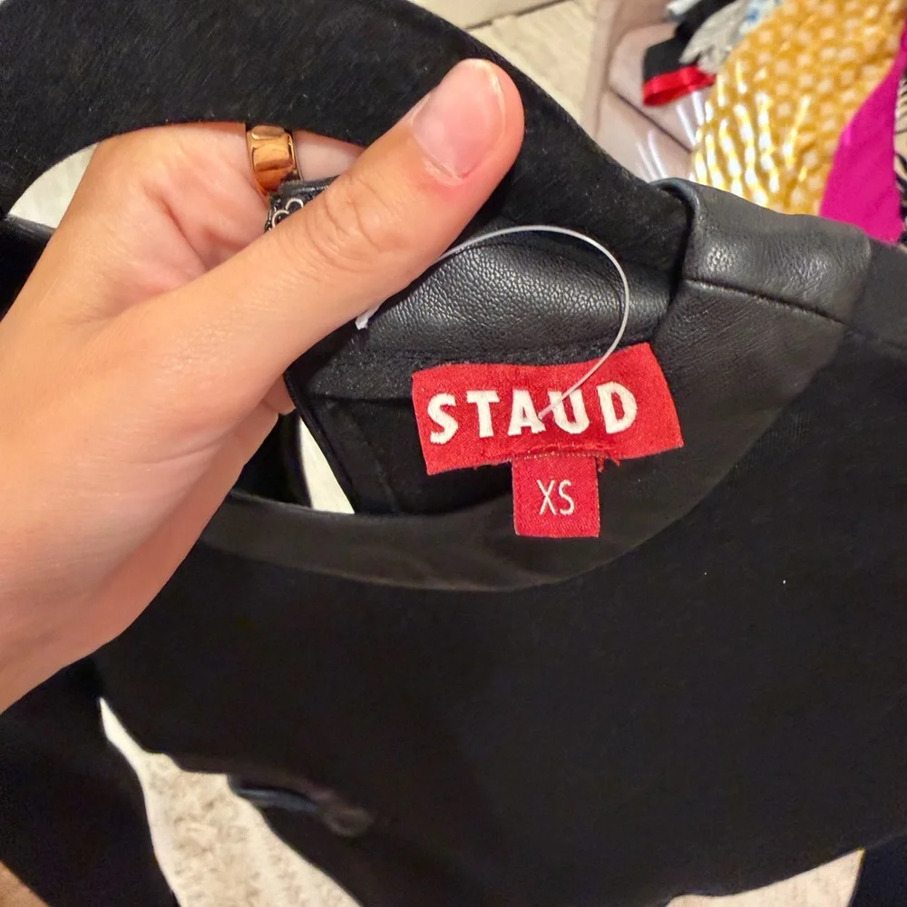 STAUD Black Long-Sleeve Cutout Sheath Dress - Picture 2 of 2